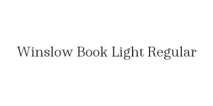 Winslow Book Light Regular Font