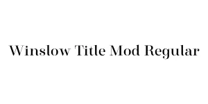 Winslow Title Mod Regular Font