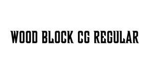 Wood Block CG Regular Font