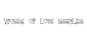 Words of love Regular Font