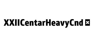 XXIICentarHeavyCnd ☞ Font