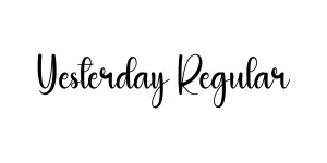 Yesterday Regular Font