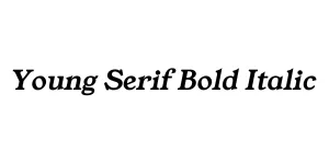 Young Serif Bold Italic Font