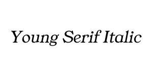 Young Serif Italic Font