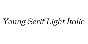 Young Serif Light Italic Font