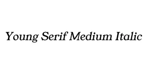 Young Serif Medium Italic Font