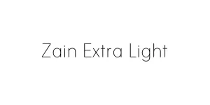 Zain Extra Light Font