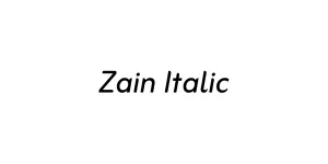 Zain Italic Font