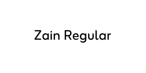 Zain Regular Font