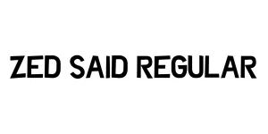 Zed Said Regular Font
