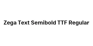 Zega Text Semibold TTF Regular Font