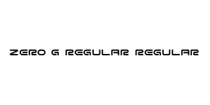 Zero G Regular Regular Font