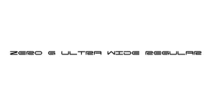 Zero G Ultra Wide Regular Font