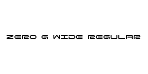 Zero G Wide Regular Font