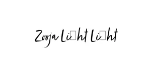 Zooja Light Light Font