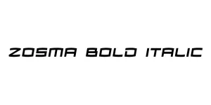 Zosma Bold Italic Font