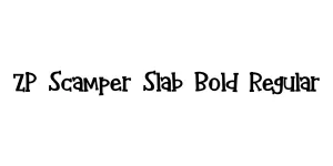 ZP Scamper Slab Bold Regular Font