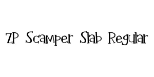 ZP Scamper Slab Regular Font