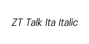ZT Talk Ita Italic Font