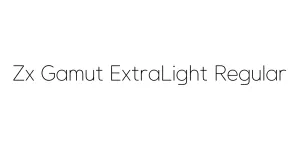 Zx Gamut ExtraLight Regular Font