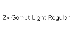 Zx Gamut Light Regular Font